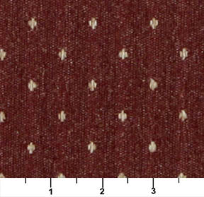 Essentials Dark Red Beige Upholstery Fabric / Spice Dot