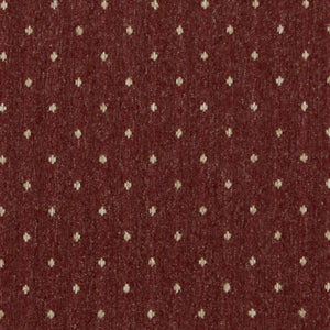 Essentials Dark Red Beige Upholstery Fabric / Spice Dot