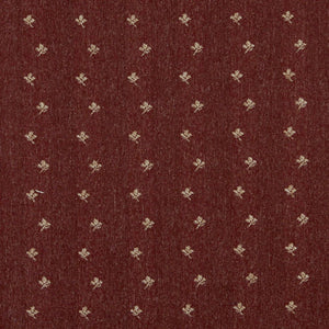 Essentials Dark Red Beige Upholstery Fabric / Spice Posey