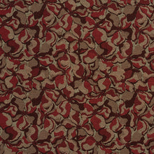 Load image into Gallery viewer, Essentials Heavy Duty Dark Red Taupe Floral Petal Upholstery Fabric / Wine