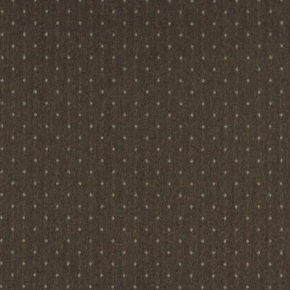 Essentials Dark Tan Beige Upholstery Fabric / Café Dot
