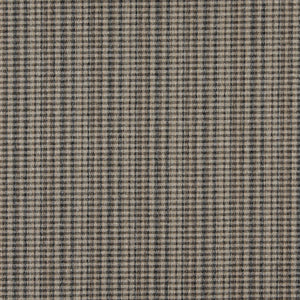 Essentials Dark Tan Navy Gray Checkered Plaid Upholstery Fabric / Truffle