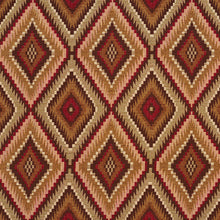 Load image into Gallery viewer, Essentials Diamond Upholstery Fabric Burgundy Brown Beige / Adobe Tuscon