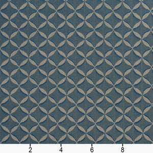 Essentials Heavy Duty Dwnim Geometric Medallion Upholstery Fabric / Wedgewood