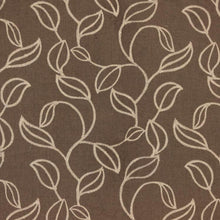 Load image into Gallery viewer, Embroidered Botanical Leaves Drapery Fabric Beige Cream Brown Green / RMIL13