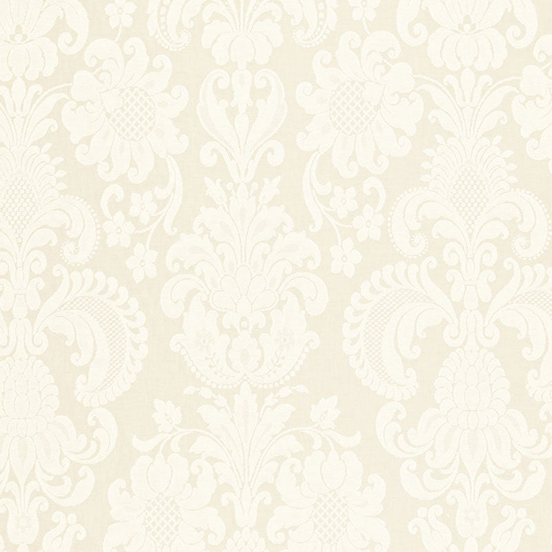 SCHUMACHER KIRKMICHA JACQUARD MADRAS FABRIC 66371 / ECRU