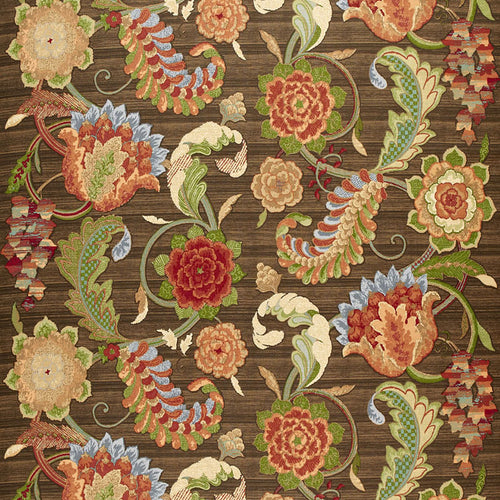 SCHUMACHER ARAGON PANEL FABRIC / ESPRESSO