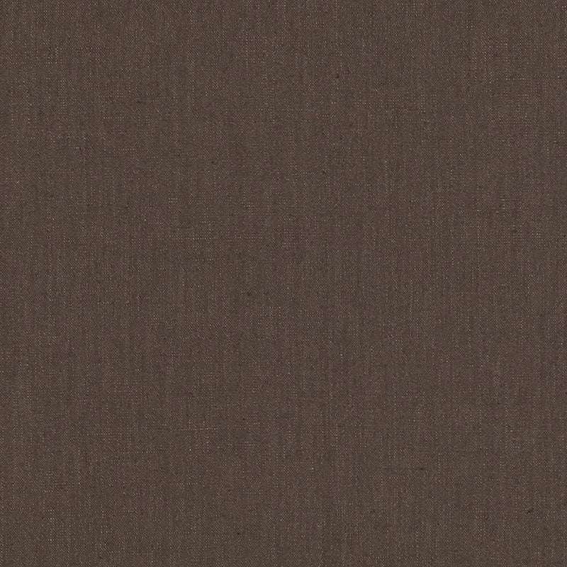 SCHUMACHER LANGE GLAZED LINEN FABRIC / ESPRESSO