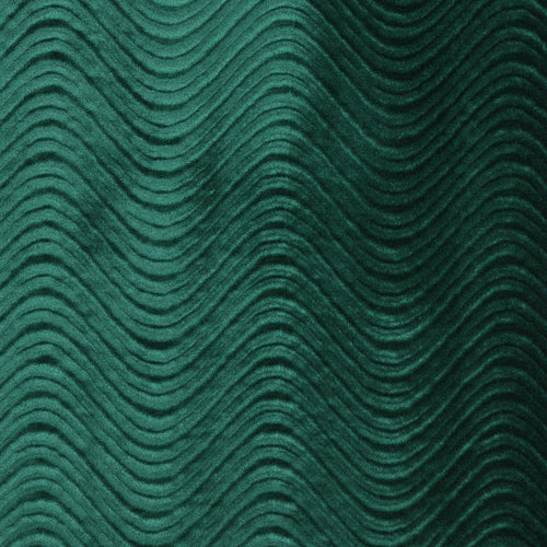 Essentials Velvet Upholstery Serpentine Stripes Fabric / Emerald Swirl