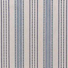 Load image into Gallery viewer, Ivory Blue Stripe Upholstery Stain Resistant Fabric