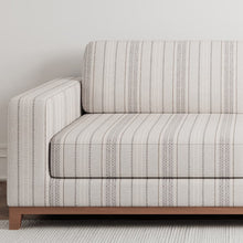 Load image into Gallery viewer, Light Grey Natural Stripe Upholstery Stain Resistant Fabric