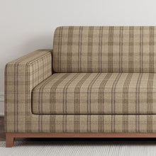 Load image into Gallery viewer, Brown Check Plaid Stain Resistant Upholstery Fabric