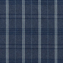 Load image into Gallery viewer, Dark Blue Check Plaid Stain Resistant Upholstery Fabric