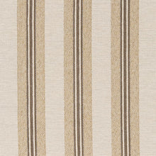 Load image into Gallery viewer, Beige Ivory Brown Stripe Stain Resistant Upholstery Fabric