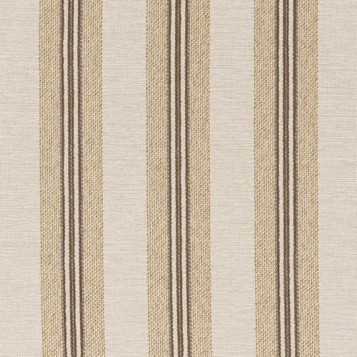 Beige Ivory Brown Stripe Stain Resistant Upholstery Fabric