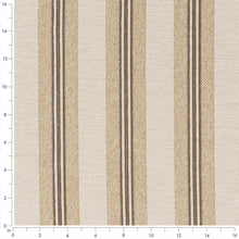 Load image into Gallery viewer, Beige Ivory Brown Stripe Stain Resistant Upholstery Fabric