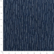 Load image into Gallery viewer, Dark Blue Stripe Stain Resistant Upholstery Fabric