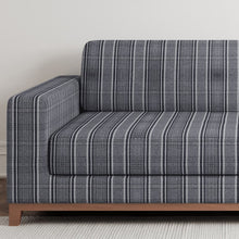 Load image into Gallery viewer, Grey Check Plaid Stain Resistant Upholstery Fabric