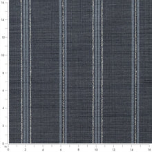 Load image into Gallery viewer, Charcoal Blue Stripe Upholstery Stain Resistant Fabric