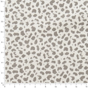 Ivory Grey Animal Skin Stain Resistant Upholstery Fabric