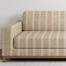 Load image into Gallery viewer, Brown Beige Stripe Upholstery Stain Resistant Fabric