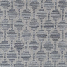 Load image into Gallery viewer, Grey Blue Ikat Geometric Stain Resistant Upholstery Fabric