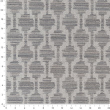 Load image into Gallery viewer, Grey Beige Ikat Geometric Stain Resistant Upholstery Fabric