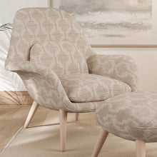 Load image into Gallery viewer, Beige Ikat Geometric Stain Resistant Upholstery Fabric