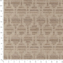 Load image into Gallery viewer, Brown Beige Ikat Geometric Stain Resistant Upholstery Fabric