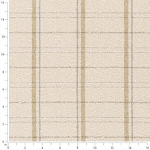 Load image into Gallery viewer, Beige Ivory Check Plain Stripe Stain Resistant Upholstery Fabric