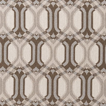Load image into Gallery viewer, Beige Brown Geometric Trellis Stain Resistant Upholstery Fabric