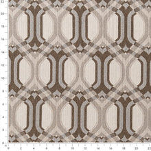 Load image into Gallery viewer, Beige Brown Geometric Trellis Stain Resistant Upholstery Fabric