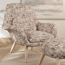 Load image into Gallery viewer, Beige Geometric Stain Resistant Upholstery Fabric