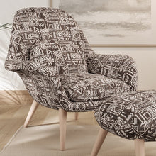 Load image into Gallery viewer, Brown Geometric Stain Resistant Upholstery Fabric