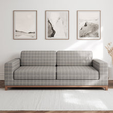 Load image into Gallery viewer, Brown Check Plaid Stain Resistant Upholstery Fabric