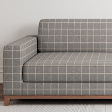 Load image into Gallery viewer, Brown Check Plaid Stain Resistant Upholstery Fabric