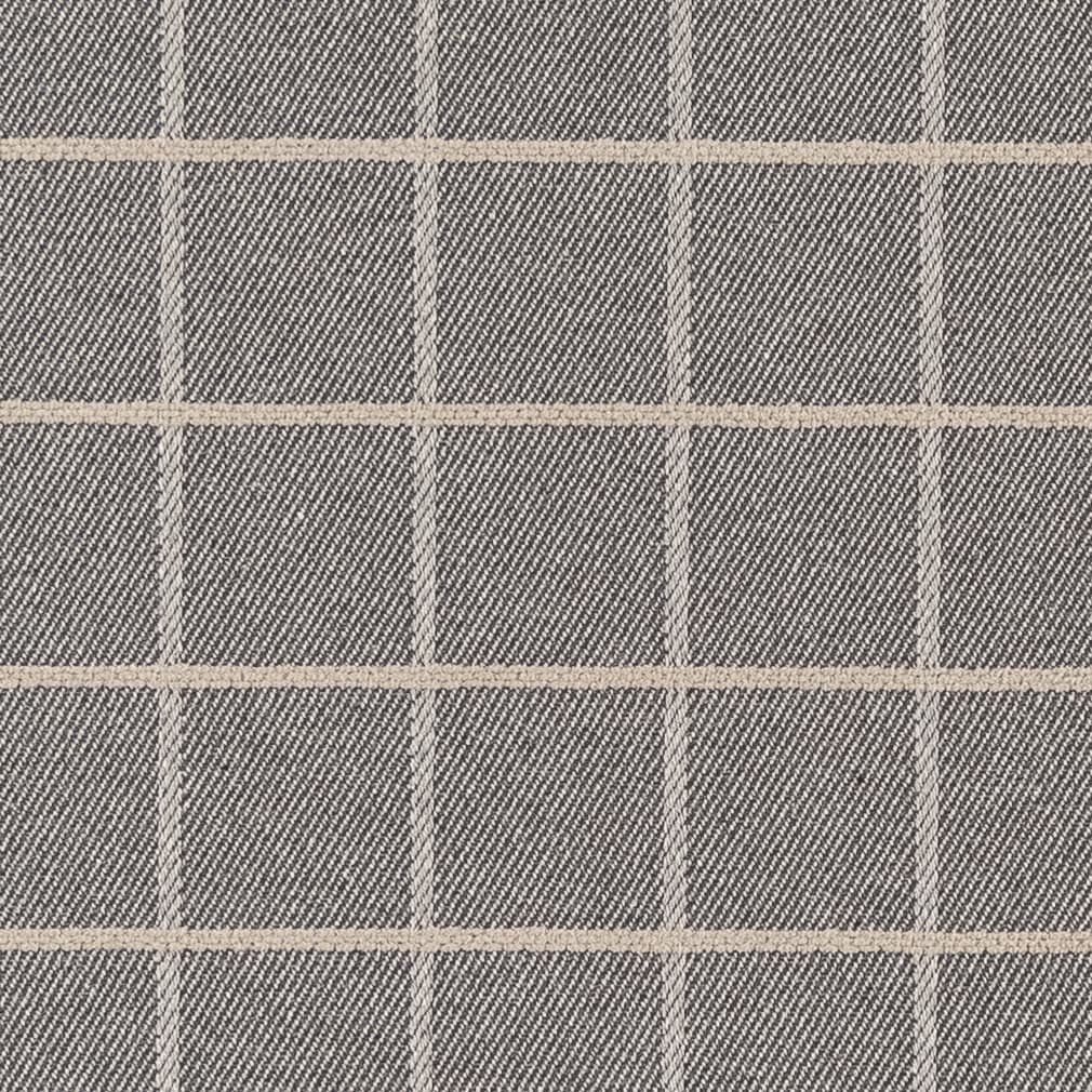 Brown Check Plaid Stain Resistant Upholstery Fabric