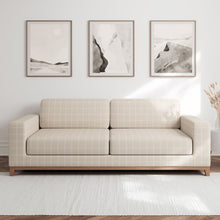 Load image into Gallery viewer, Beige Check Plaid Stain Resistant Upholstery Fabric