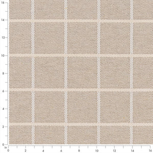 Beige Check Plaid Stain Resistant Upholstery Fabric