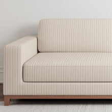 Load image into Gallery viewer, Ivory Stripe Stain Resistant Upholstery Fabric