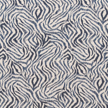 Load image into Gallery viewer, Navy Blue Ivory Animal Stain Resistant Upholstery Fabric