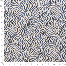 Load image into Gallery viewer, Navy Blue Ivory Animal Stain Resistant Upholstery Fabric