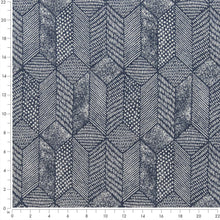 Load image into Gallery viewer, Blue Geometric Upholstery Stain Resistant Fabric