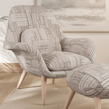 Load image into Gallery viewer, Ivory Grey Abstract Stain Resistant Upholstery Fabric