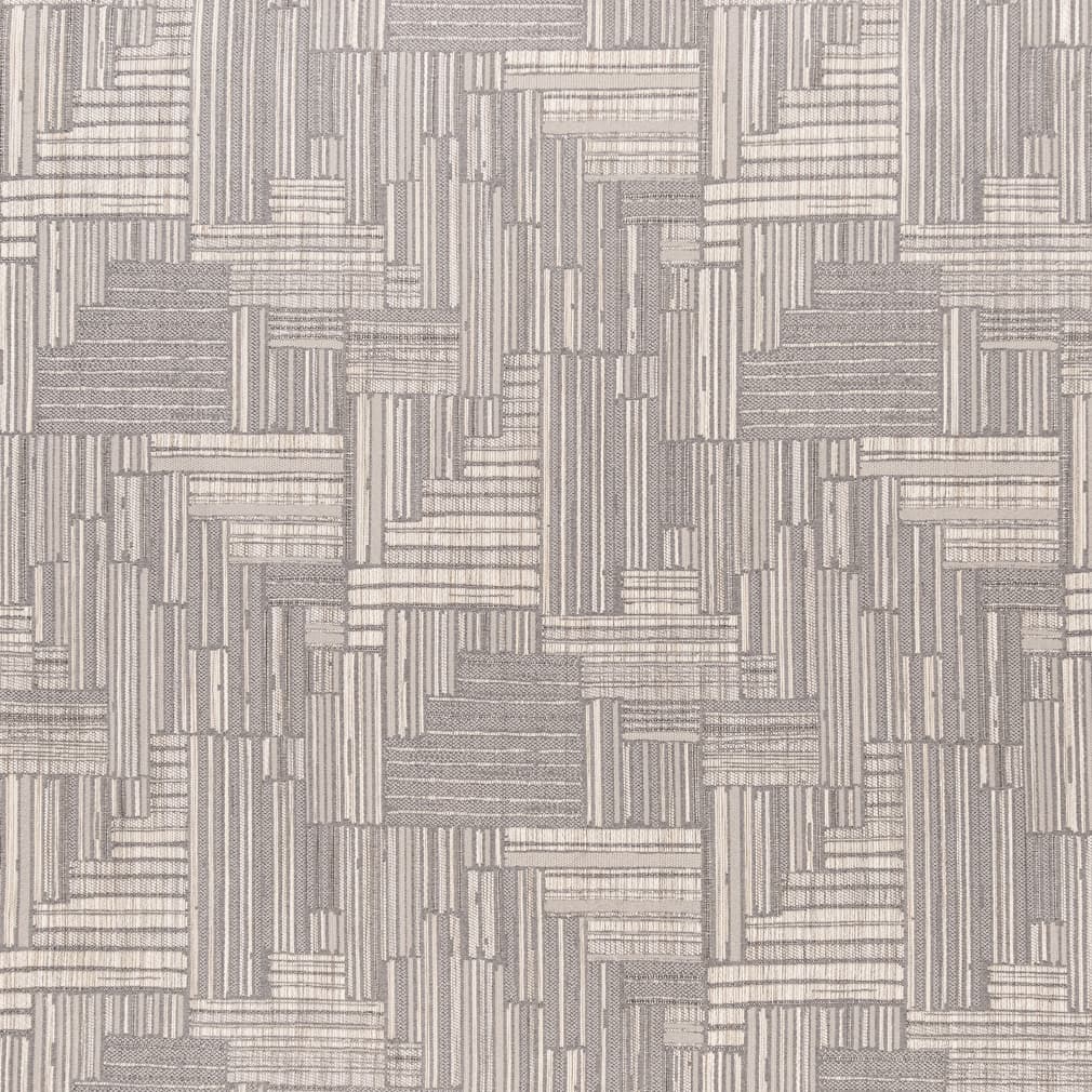 Ivory Grey Abstract Stain Resistant Upholstery Fabric