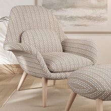 Load image into Gallery viewer, Beige Cream Stripe Stain Resistant Upholstery Fabric