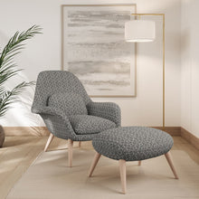 Load image into Gallery viewer, Dark Grey Trellis Geometric Stain Resistant Upholstery Fabric