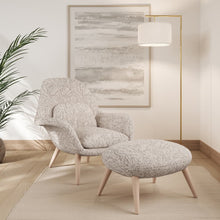 Load image into Gallery viewer, Grey Tan Botanical Leaf Stain Resistant Upholstery Fabric