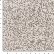 Load image into Gallery viewer, Grey Tan Botanical Leaf Stain Resistant Upholstery Fabric