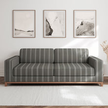 Load image into Gallery viewer, Dark Grey Stripe Stain Resistant Upholstery Fabric
